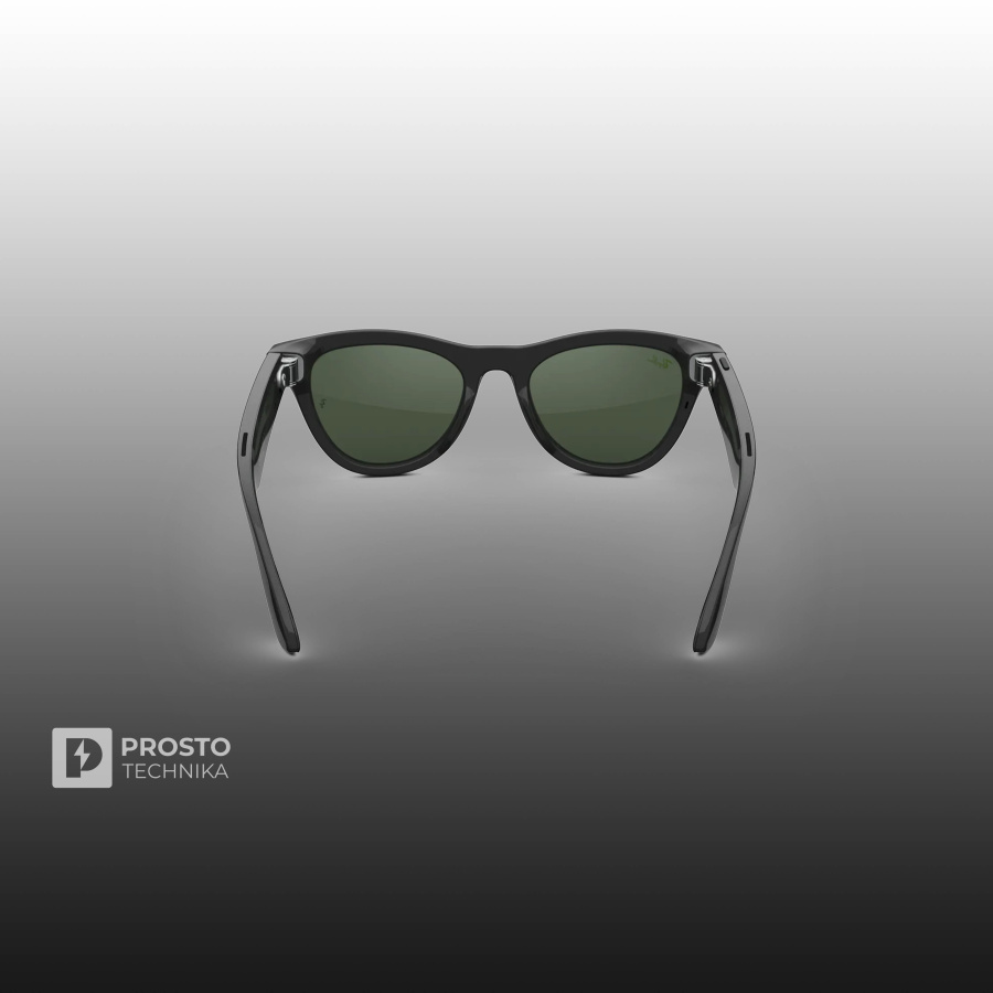 Ray-Ban Skyler (Gen 2) Глянцевый Чёрный с Прозрачно-Зелёными линзами